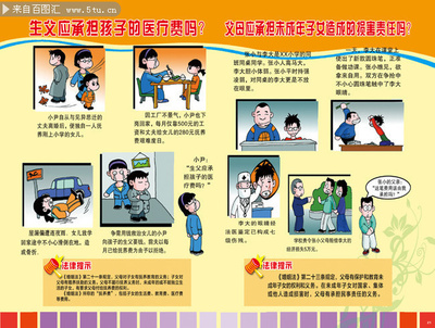 法律知識漫畫宣傳展板設計圖片